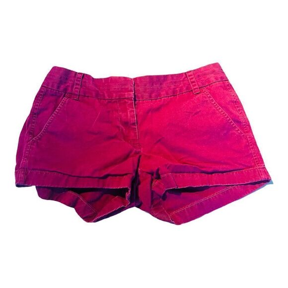 J. Crew Fuchsia Chino Shorts Size 0 - Picture 1 of 4